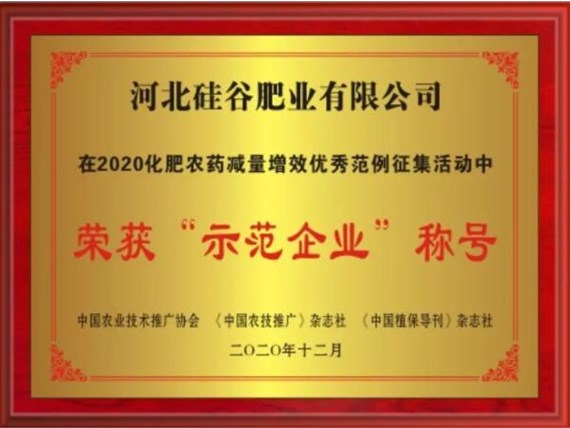 示范企业 | 河北硅谷肥业：推广有机硅功能肥 助力化肥减量增效